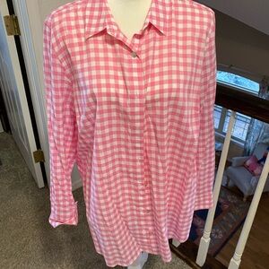 Vineyard Vines Pink and White gingham shirt